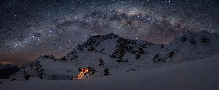 Plateau Hut Under Milky Way