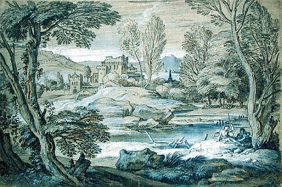 Classical landscape from Arentsz van der Cabel
