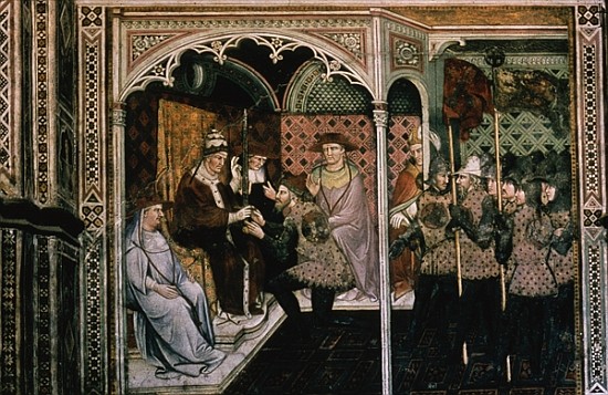 Pope and Emperor, c.1408-1410 from Aretino Luca Spinello or Spinelli
