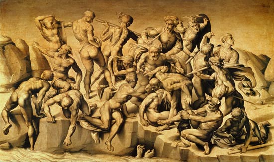 The Battle of Cascina, or The Bathers, after Michelangelo (1475-1564) from Aristotile da Sangallo