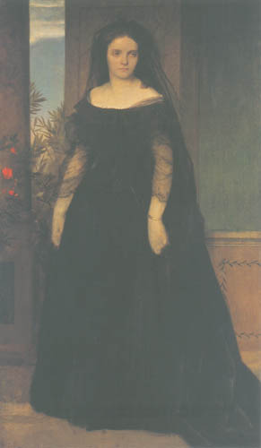 Portrait of the actress Fanny Janauschek from Arnold Böcklin