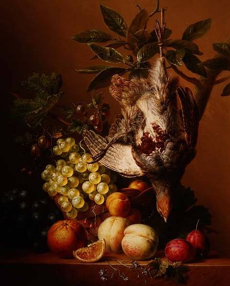 Still Life with Fruit and a Dead Partridge from Arnoldus Bloemers