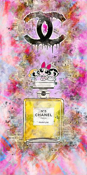 The Powerpuff Girls, Chanel 5, as art print or hand painted oil.