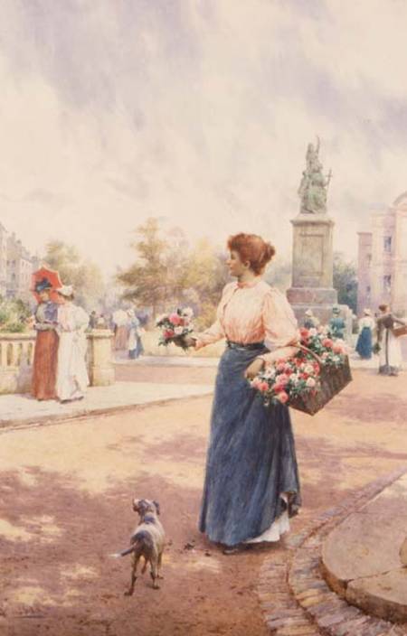 A Parisian flower seller from Arthur Augustus II Glendening