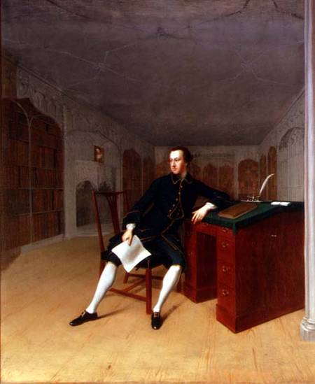 Sir Roger Newdigate in the Library at Arbury from Arthur Devis