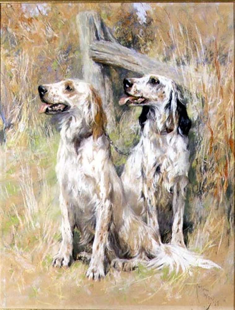 English Setters by a Stile from Arthur Wardle