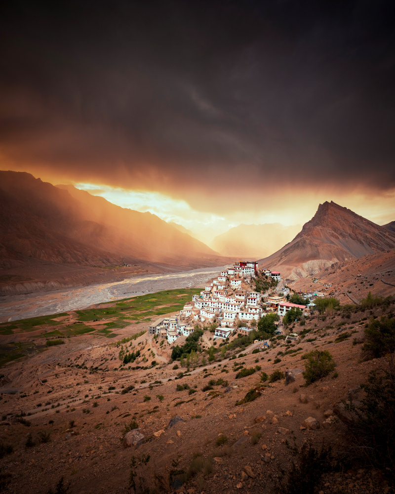 Storm at Key Monastery from Arun R Hegden