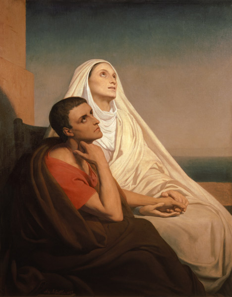St. Augustin with his mother, St. Monika. from Ary Scheffer