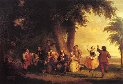 Dance of the battery in presence of Peter Stuyvesant from Asher Brown Durand