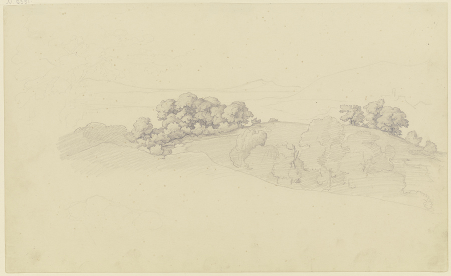 Sabiner Berge, im Vordergrund zwei Baumgruppen from August Lucas