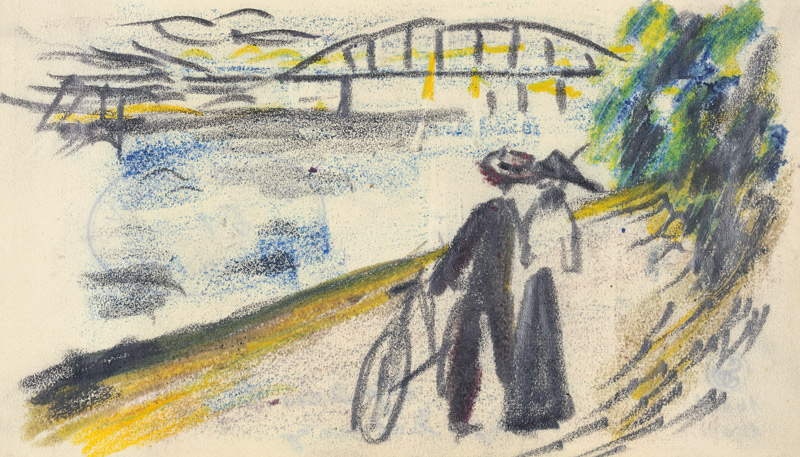 Path at the Rhine from August Macke