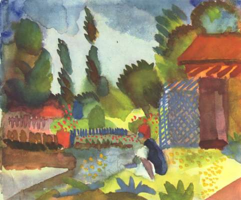 Actions Iceland shaft with a sedentary arab from August Macke
