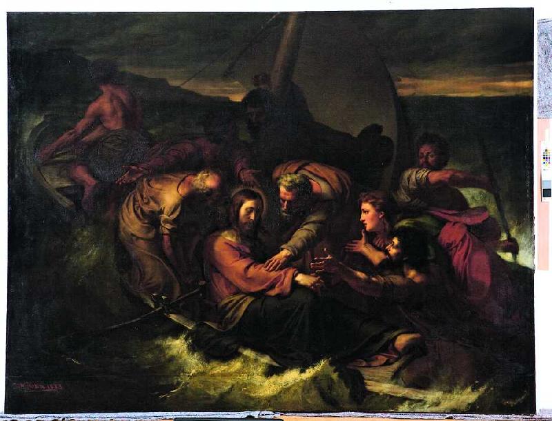 Jesus und die Jünger auf dem stürmischen Meer from August Wilhelm Sohn