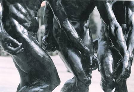 The Three Shades, detail of the torso and arms from Auguste Rodin