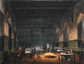 Hall of Westminster School, from Ackermann's 'History of Westminster School', part of 'History of th