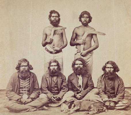 Aboriginal Men, c.1870 (albumen print) from Australian Photographer, (19th century)