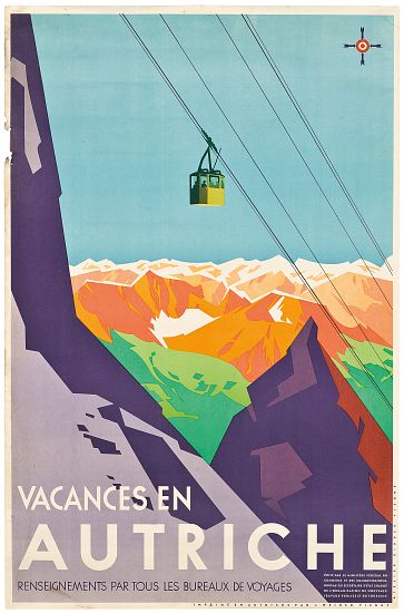 Poster advertising vacations in Austria, from Austrian School, (20th century)
