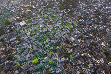 Korail, the largest slums in Bangladesh