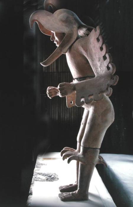Eagle Man, found in the House of Eagles, north of the Templo Mayor from Aztec