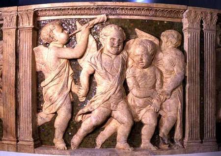 Post-restoration panel No.VI from the exterior pulpit of Prato Cathedral from B. di B. di