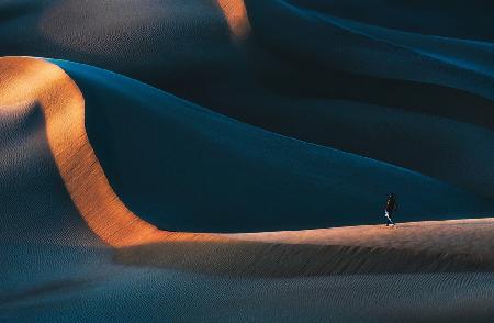 jogging in desert