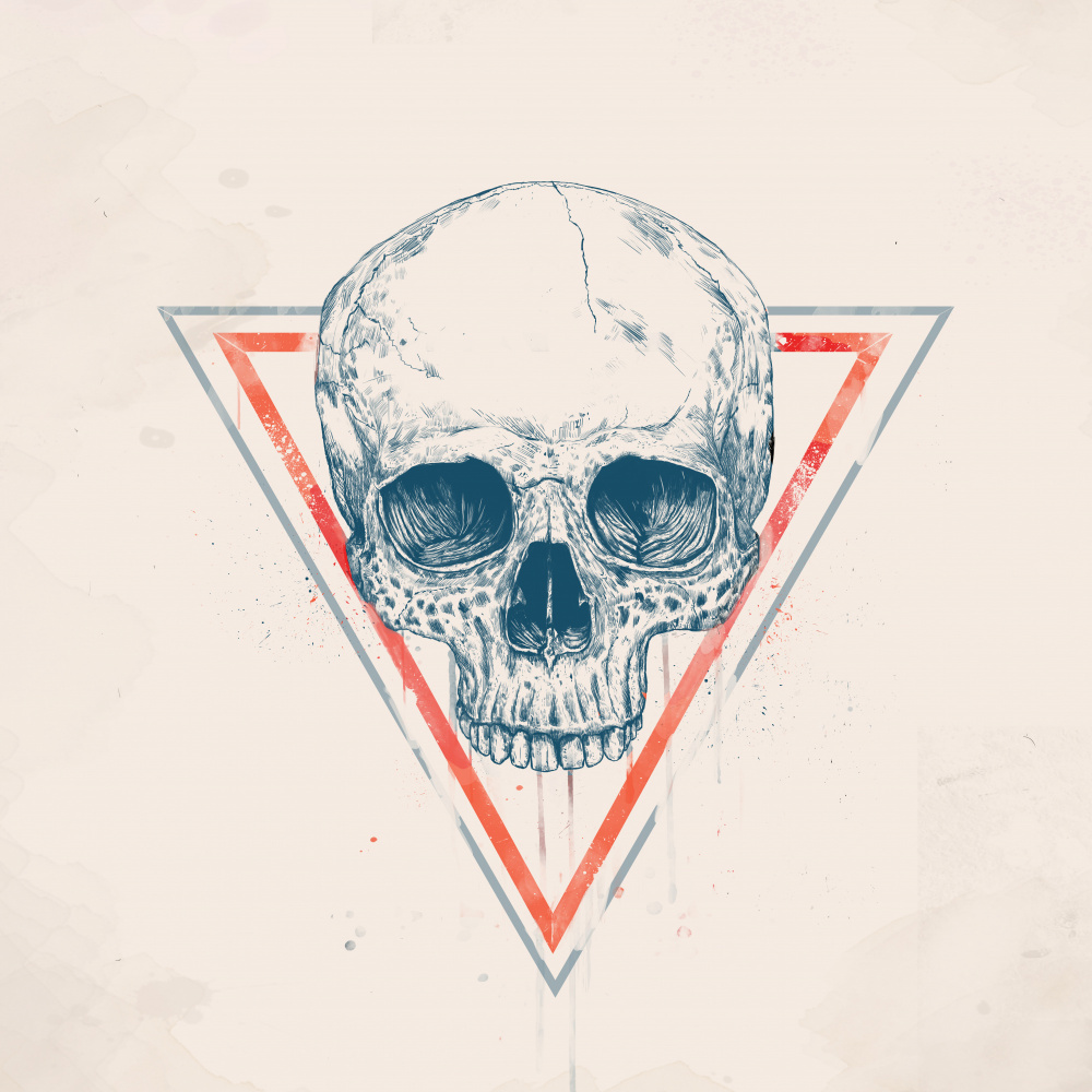 Skull in triangles from Balazs Solti