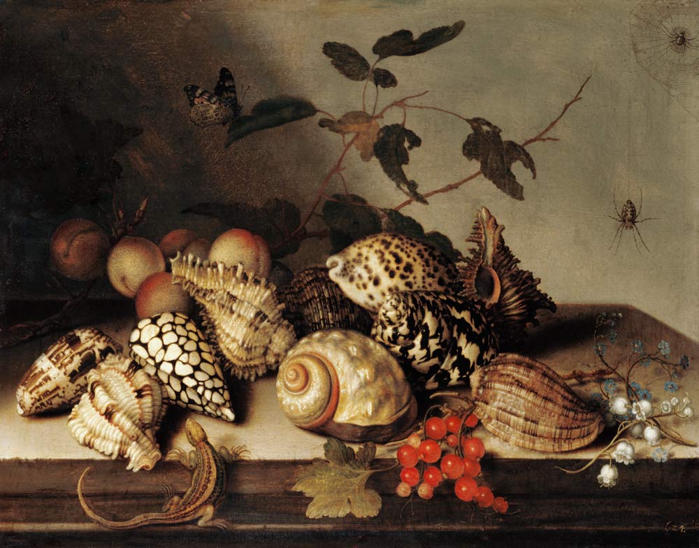 Mussels and fruits from Balthasar van der Ast