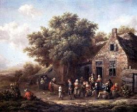 Peasants Merry-Making outside an Inn