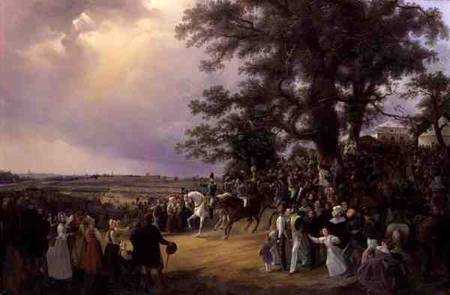 Review in Ladugardsgarde Fields During Tsar Nicholas' Visit in 1838 from Baron Karl-Stefan Bennet