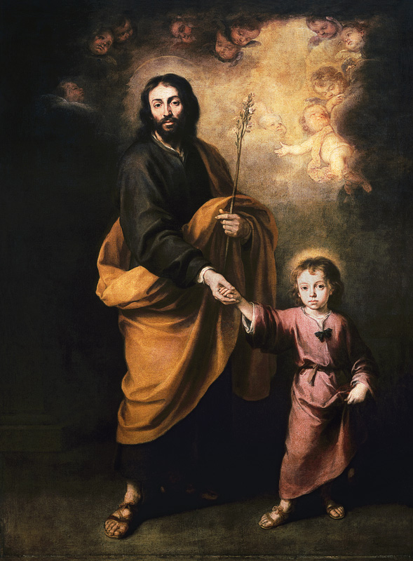 Saint Joseph with the child Jesus from Bartolomé Esteban Perez Murillo