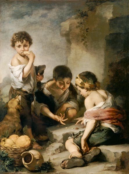 Begging rogues at the game of dice from Bartolomé Esteban Perez Murillo