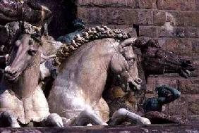 Detail from the Neptune Fountain, depicting two Sea-Horses