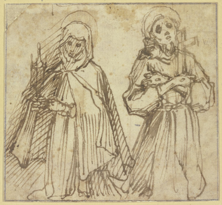 Die Heilige Agatha und der Heilige Franziskus kniend from Bartolomeo Ramenghi