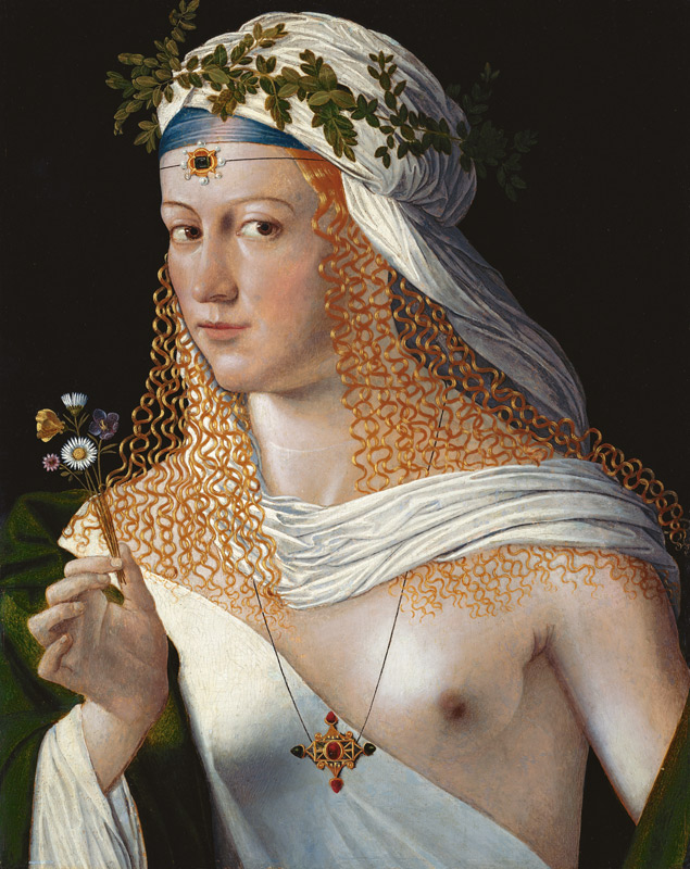 Idealised Portrait of a Courtesan as Flora from Bartolomeo Veneto