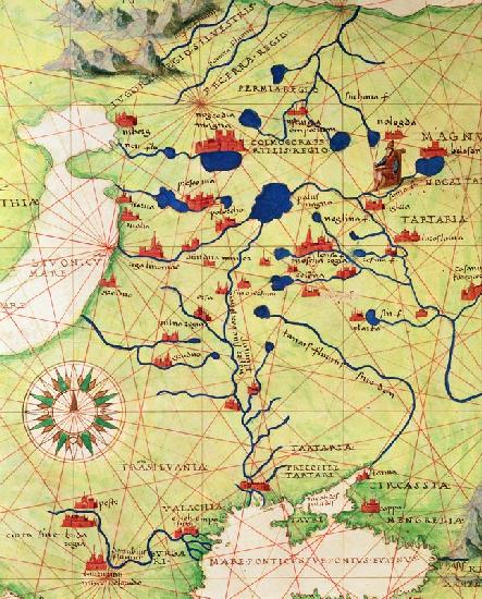 Detail from Europe and Central Asia, from an Atlas of the World in 33 Maps, Venice, 1st September 15