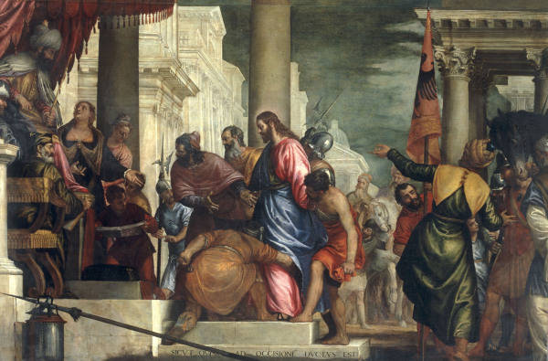 B.Caliari / Christ bef.Pilate / Paint. from Benedetto Caliari