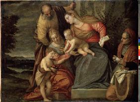 The Holy Family with Saints Catherine, Anne and John the Baptist