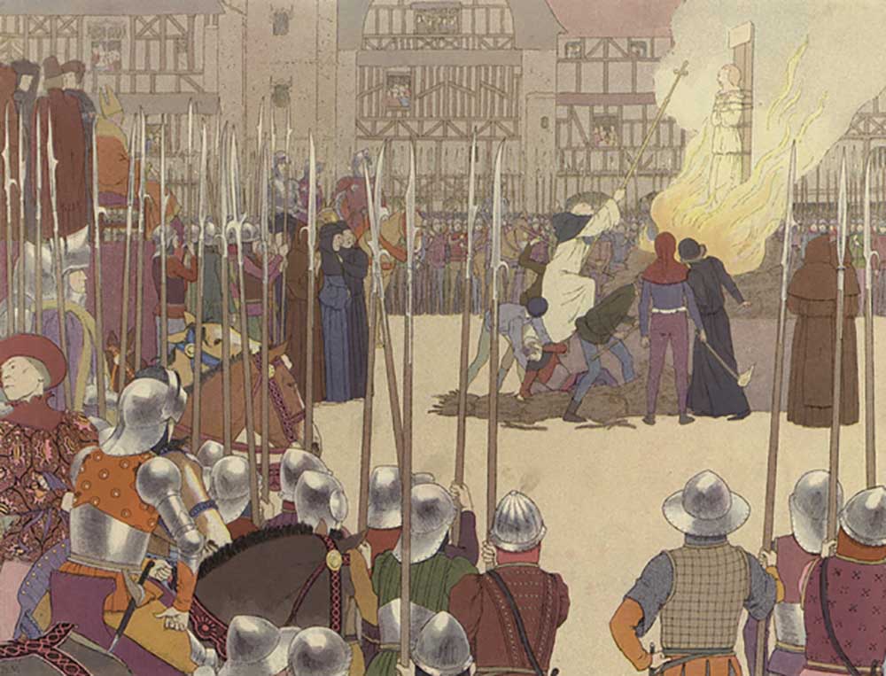 The burning of Joan of Arc from Bernard Boutet de Monvel