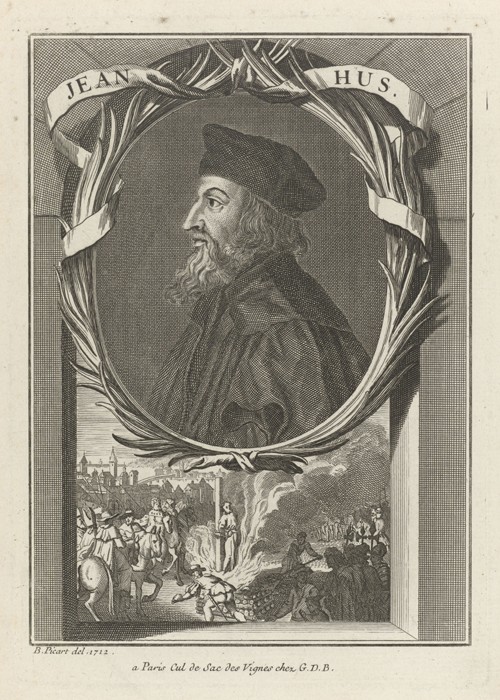 Portrait of John Hus from Bernard Picart