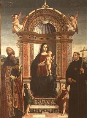 Madonna and Child with St. Nicholas of Tolentino and St. Augustine from Bernardino Loschi