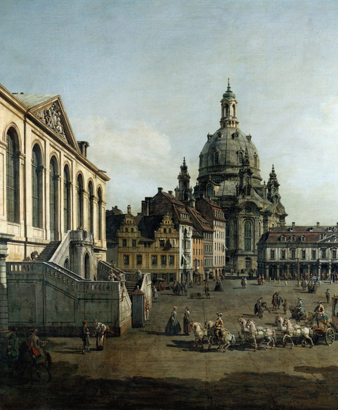 The Neumarkt in Dresden view from Jüdenhofe (part) from Bernardo Bellotto