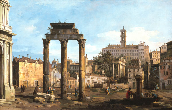 Rom: Das Forum mit dem Tempel von Kastor und Pollux. from Bernardo Bellotto