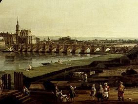 Elbufer raked Dresden of this above the Augustusbrücke (part) from Bernardo Bellotto