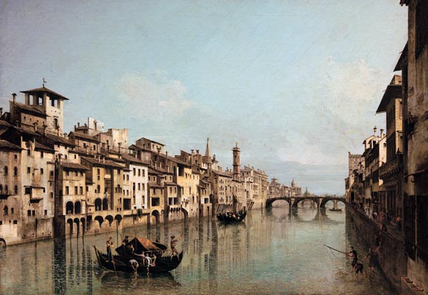 Florence, Arno from Bernardo Bellotto
