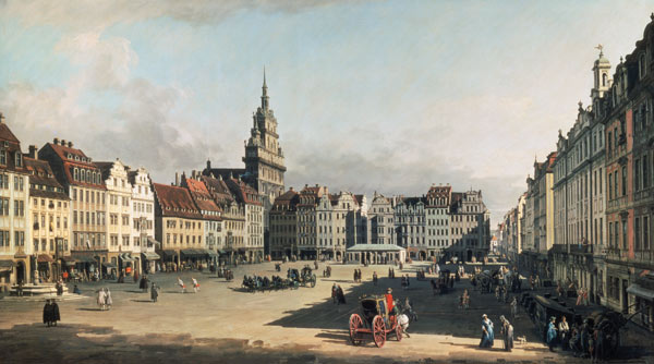 The old Market place in Dresden from Bernardo Bellotto