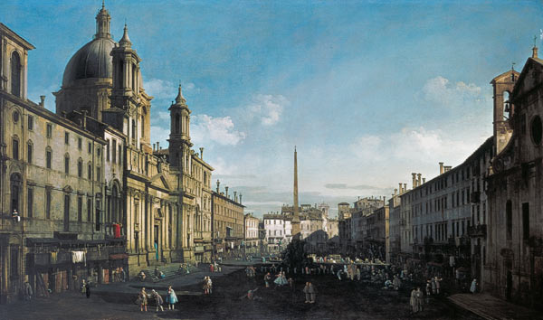 The Piazza Navona in Rome. from Bernardo Bellotto