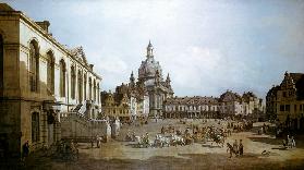 The new market to Dresden, seen by the Jüdenhofe
