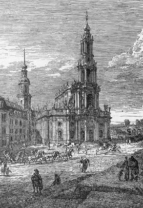 Dresden, Hofkirche / Rad.v.Bellotto