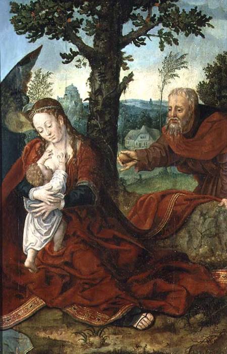 The Rest on the Flight into Egypt (panel) from Bernart van Orley