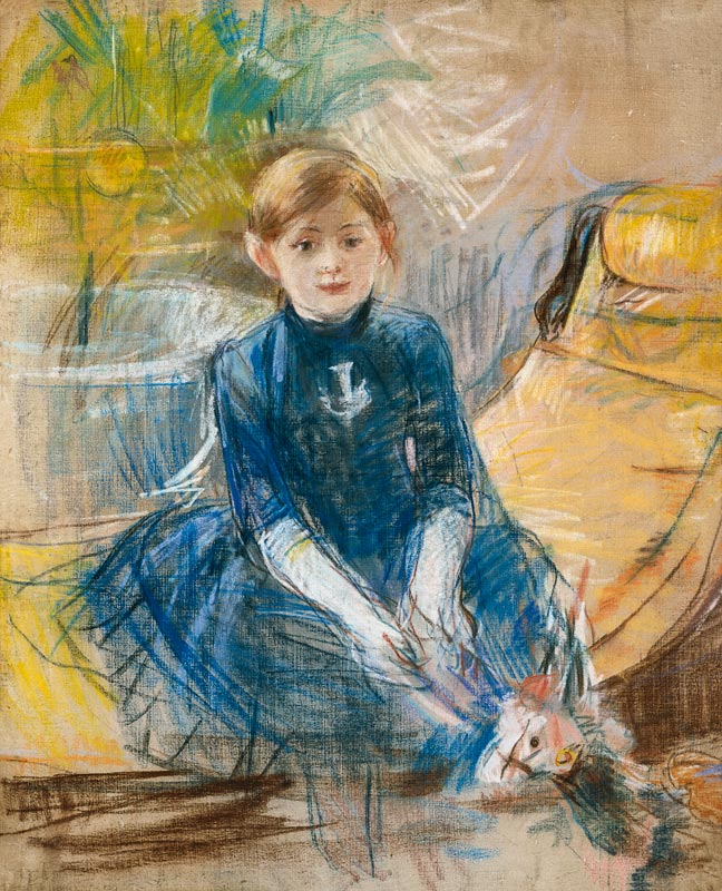 Little Girl with a Blue Jersey from Berthe Morisot